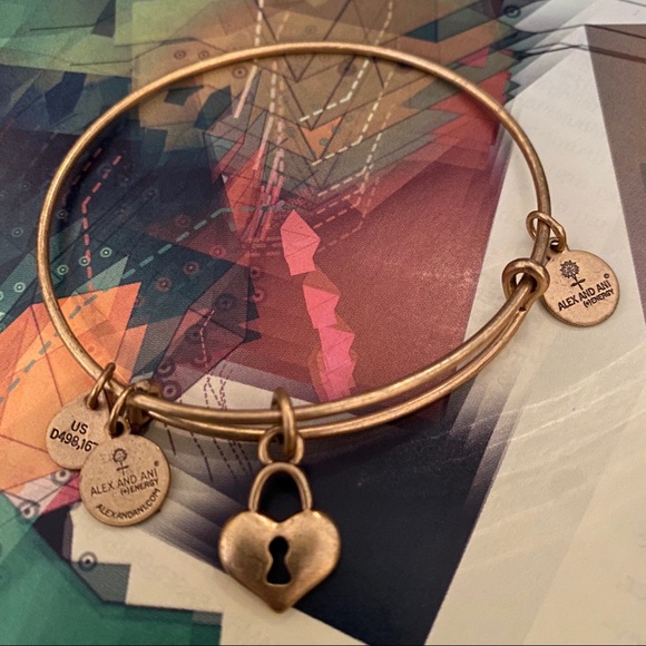 Alex and Ani Heart Lock Bracelet - Picture 1 of 1